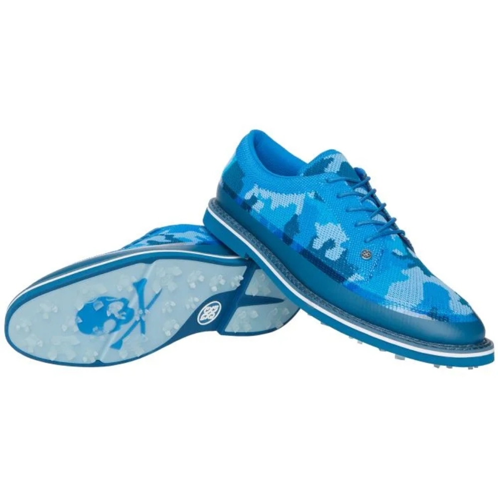 ✨New Mens G/FORE Gallivanter Tuxedo Camo Knit Racer Blue Golf Shoes G4 Durable